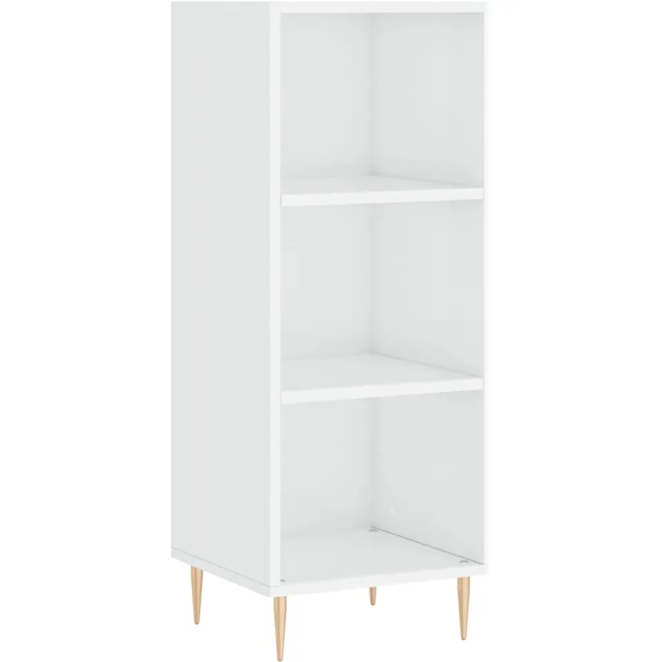 vidaXL Dressoir 34,5x32,5x90 cm bewerkt hout hoogglans wit, foto 3
