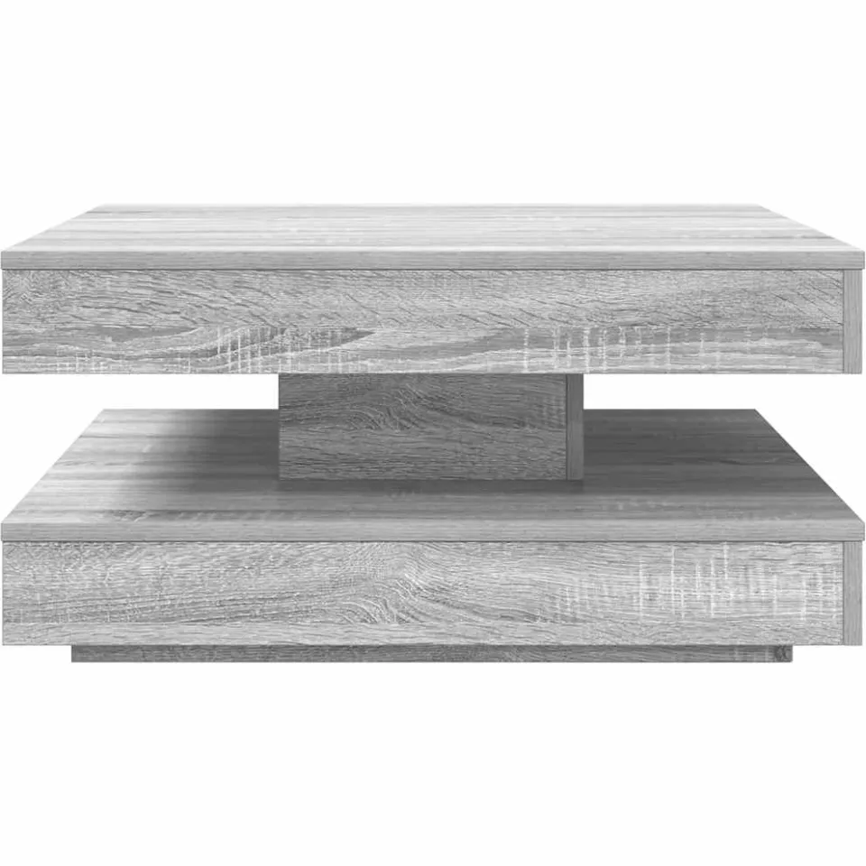vidaXL Salontafel 360 graden draaibaar 70x70x34,5cm grijs sonoma eiken, foto 4