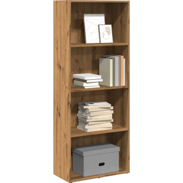 vidaXL Boekenkast 60x30x152 cm bewerkt hout artisanaal eikenkleurig Bruin