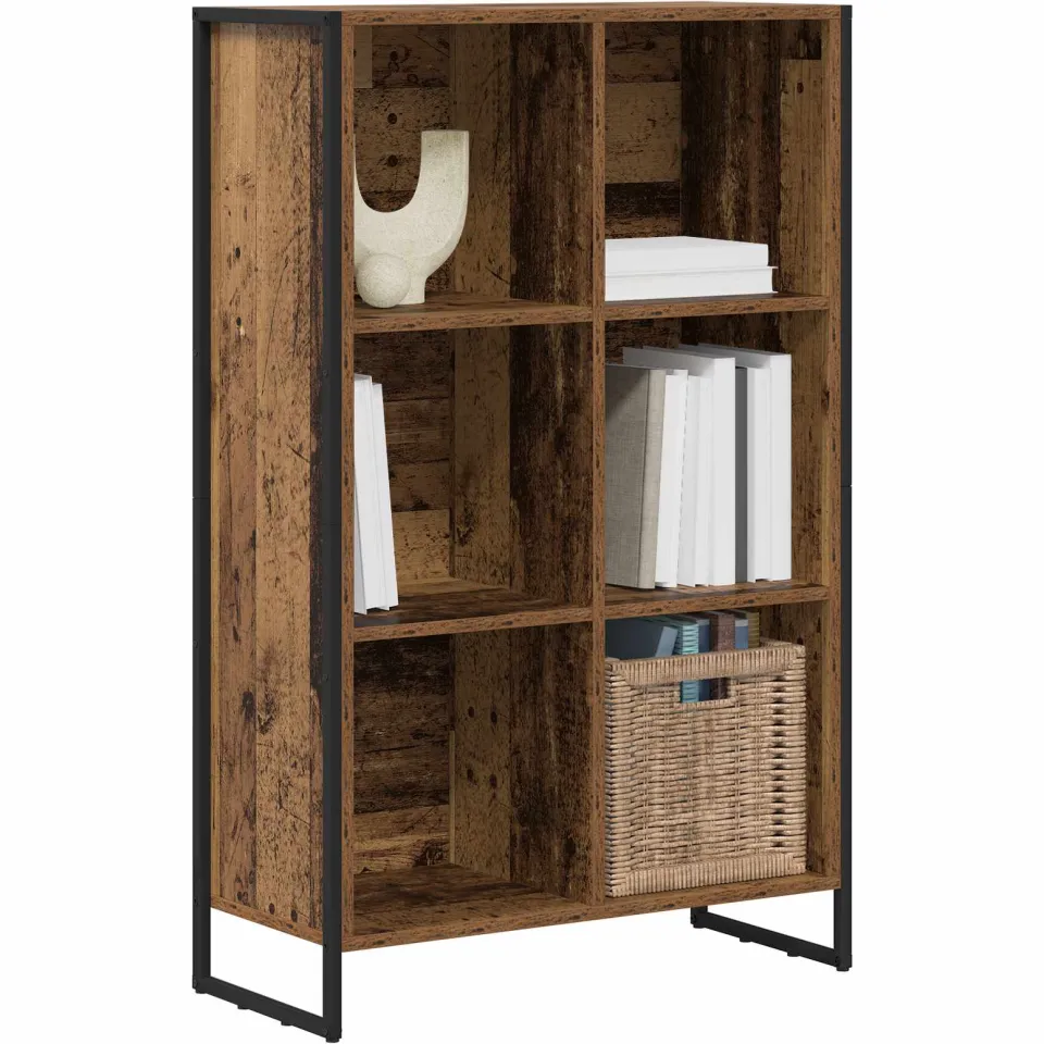 vidaXL Boekenkast Oud Hout 68 x 30 x 108 cm Bewerkt hout bruin, foto 2