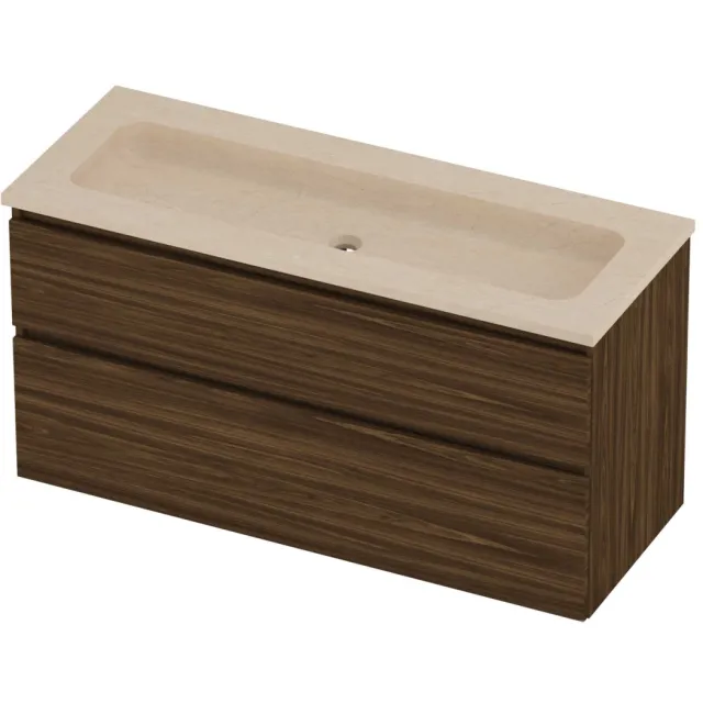 Proline Rollo Badmeubelset Hardsteen Elegant Centraal 120x46x62 cm Sand Stone Cabana Oak Eiken