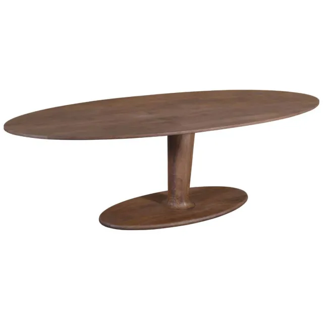 Giga Meubel Eettafel Xàtiva - Ovaal Donkerbruin Mangohout - 250x100x76cm