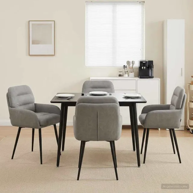 vidaXL Eettafelstoelen 4 st fluweel Lichtgrijs 59 x 59,5 x 90 cm