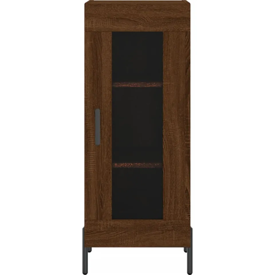 vidaXL Dressoir 34,5x34x90 cm bewerkt hout bruin eikenkleur