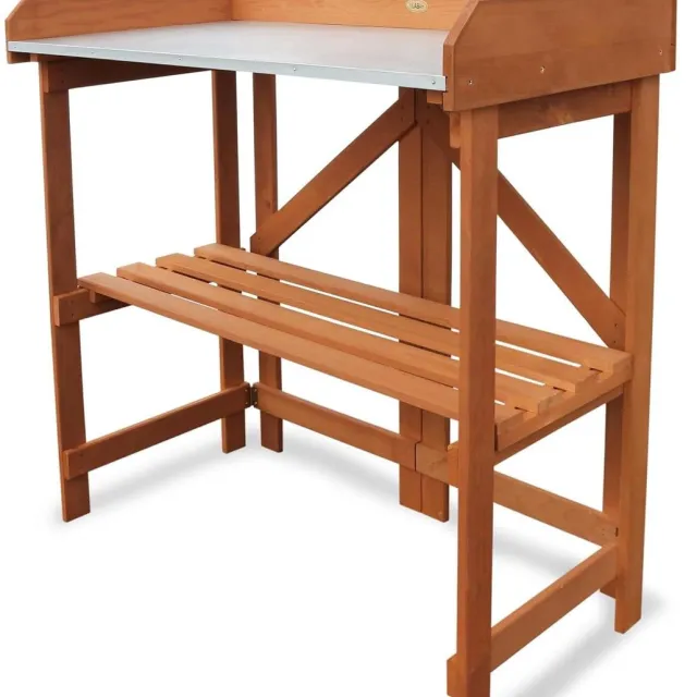 RFWR Inklapbare Planttafel van FSC-gecertificeerd Hemlockspar - Ruimtebesparend en Duurzaam - 85 x 44 x 89 cm Houtkleur