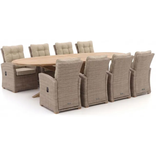 Intenso Furniture Intenso Mazzano/ROUGH-Y Ellips 280cm dining tuinset 9-delig verstelbaar, foto 2
