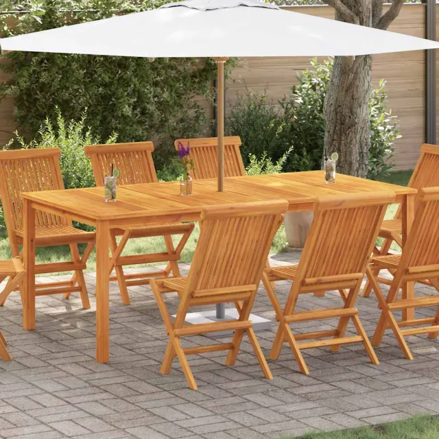 vidaXL Tuintafel 200x100x74 cm massief acaciahout bruin, foto 2