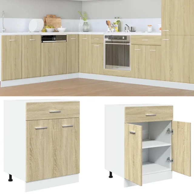vidaXL Onderkast met lade Lyon 60x46x81,5 cm sonoma eikenkleurig Bruin