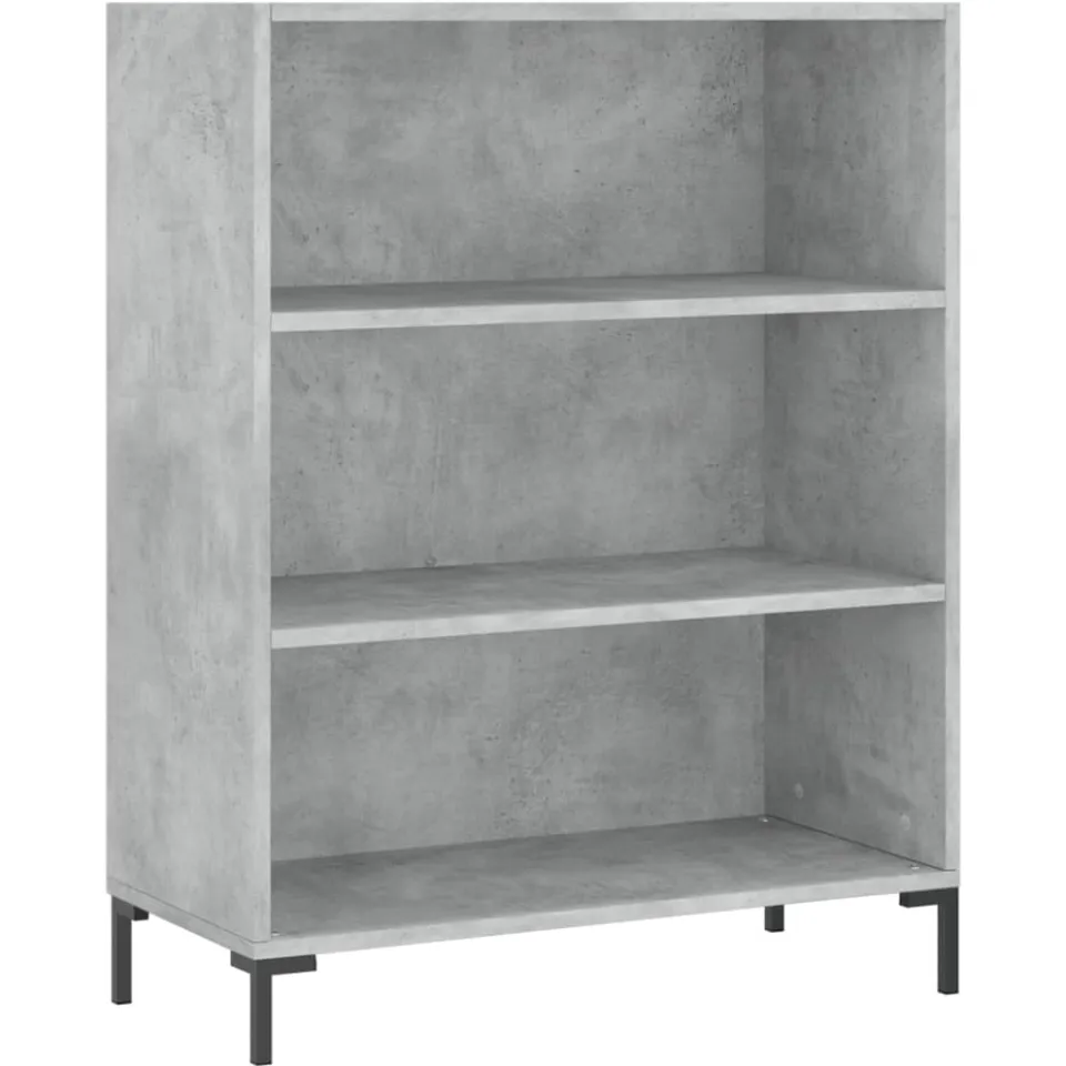 vidaXL Hoge kast 69,5x32,5x180 cm bewerkt hout betongrijs