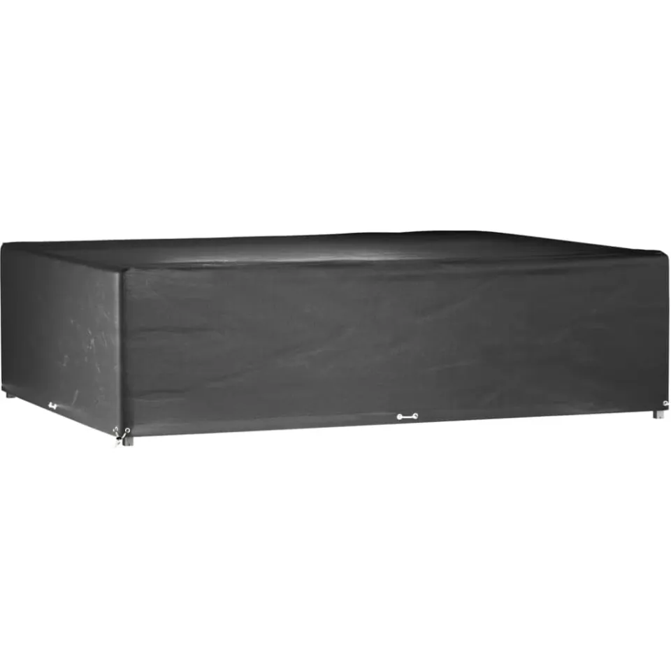 vidaXL Tuinmeubelhoezen 2 st 16 oogjes rechthoekig 300x200x75 cm zwart, foto 2