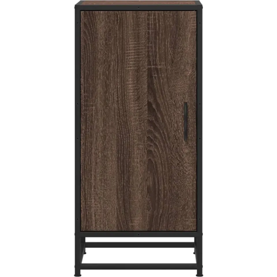 vidaXL Dressoir 35,5x35x76 cm bewerkt hout en metaal bruin eikenkleur, foto 4