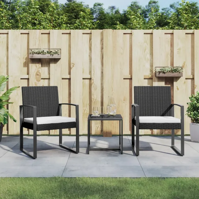 vidaXL 3-delige Tuinset met kussens polypropeen rattan bruin, foto 2