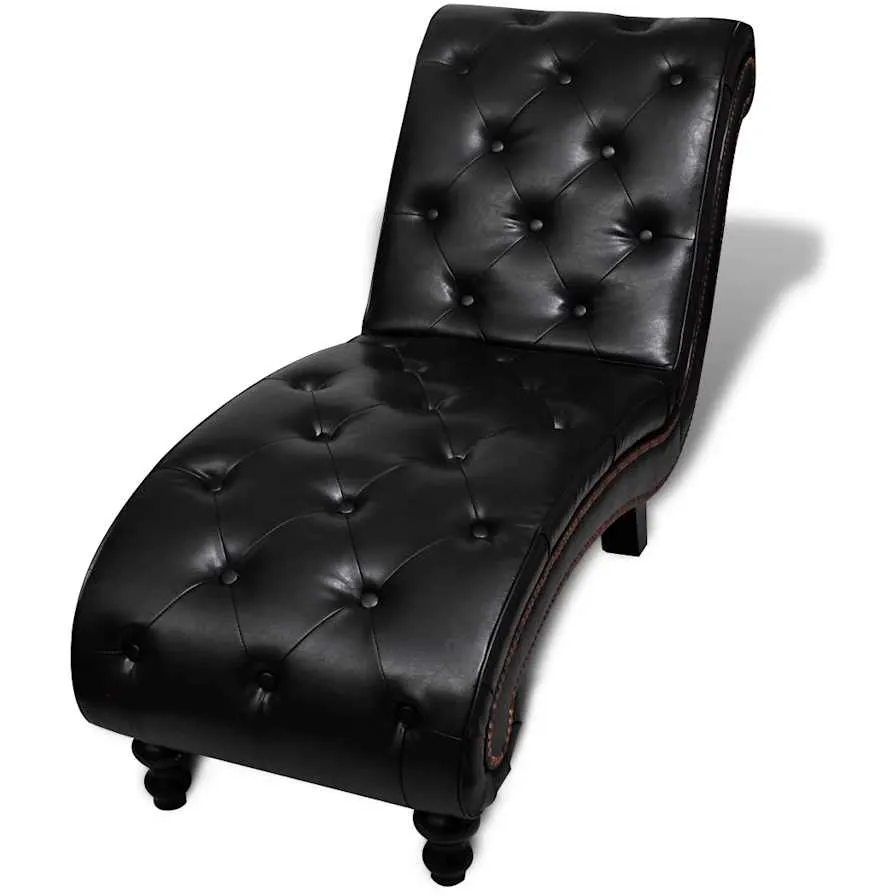 vidaXL Chaise longue kunstleer bruin
