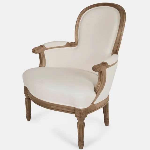 Loberon Fauteuil Lucin crème
