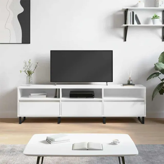 vidaXL Tv-meubel 150x30x44,5 cm bewerkt hout wit, foto 2