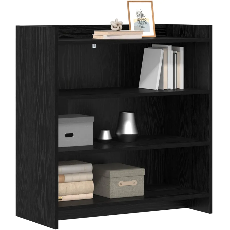 vidaXL Dressoir Zwart eiken 75 x 36 x 80 cm Bewerkt hout