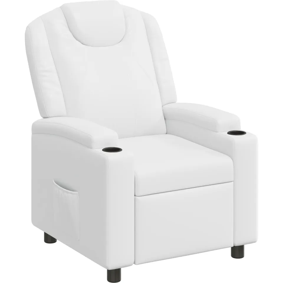 vidaXL Ligstoel Wit 75 x 95 x 106 cm Stof