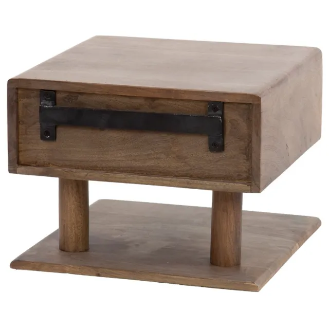 AnLi Style Nachtkastje Carve Shelve 1L Bruin