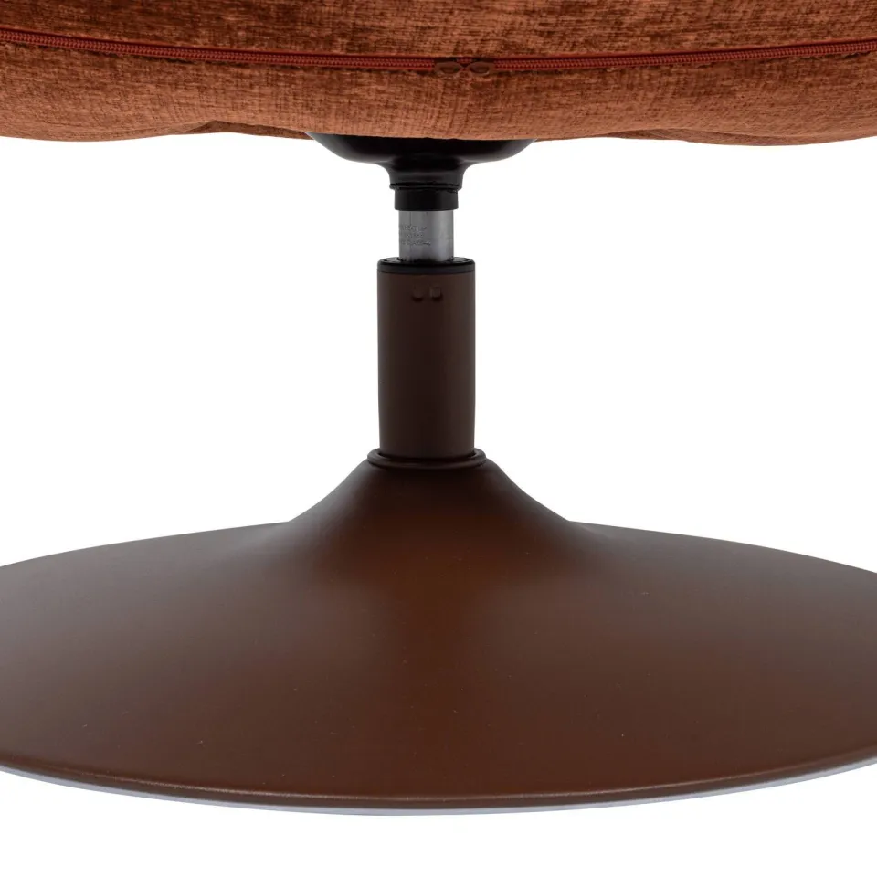 WOOOD Elvi Draaifauteuil - Chenille Structuur - Lichtgrijs - 81x73x84, foto 5