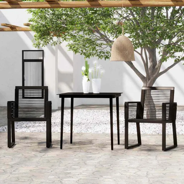 vidaXL 3-delige Tuinset zwart, foto 2