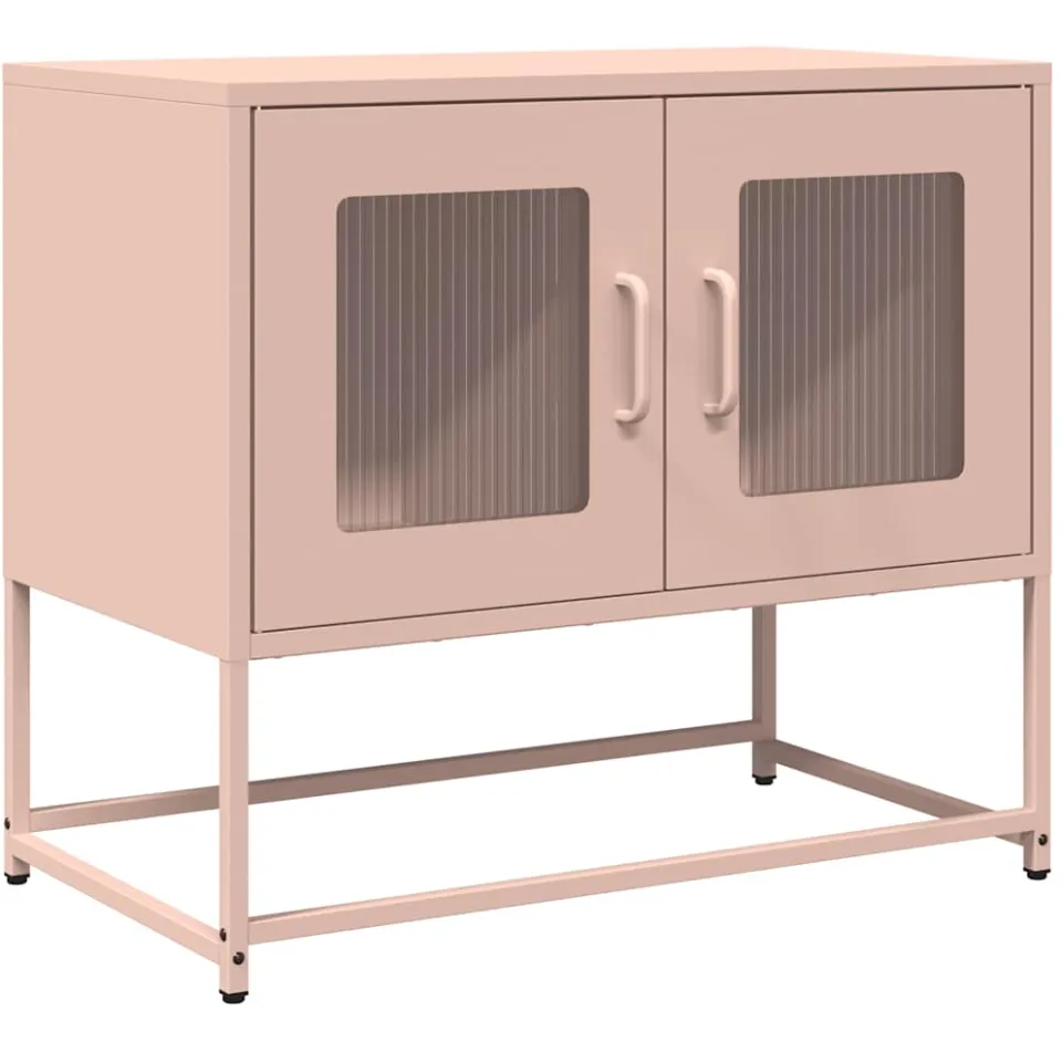 vidaXL Tv-meubel 68x39x60,5 cm koudgewalst staal roze, foto 3