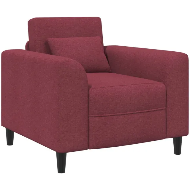 vidaXL Fauteuil - Wijnrood - Stof