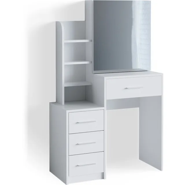 Vicco Kaptafel Conrada, Wit, 80 cm met spiegel