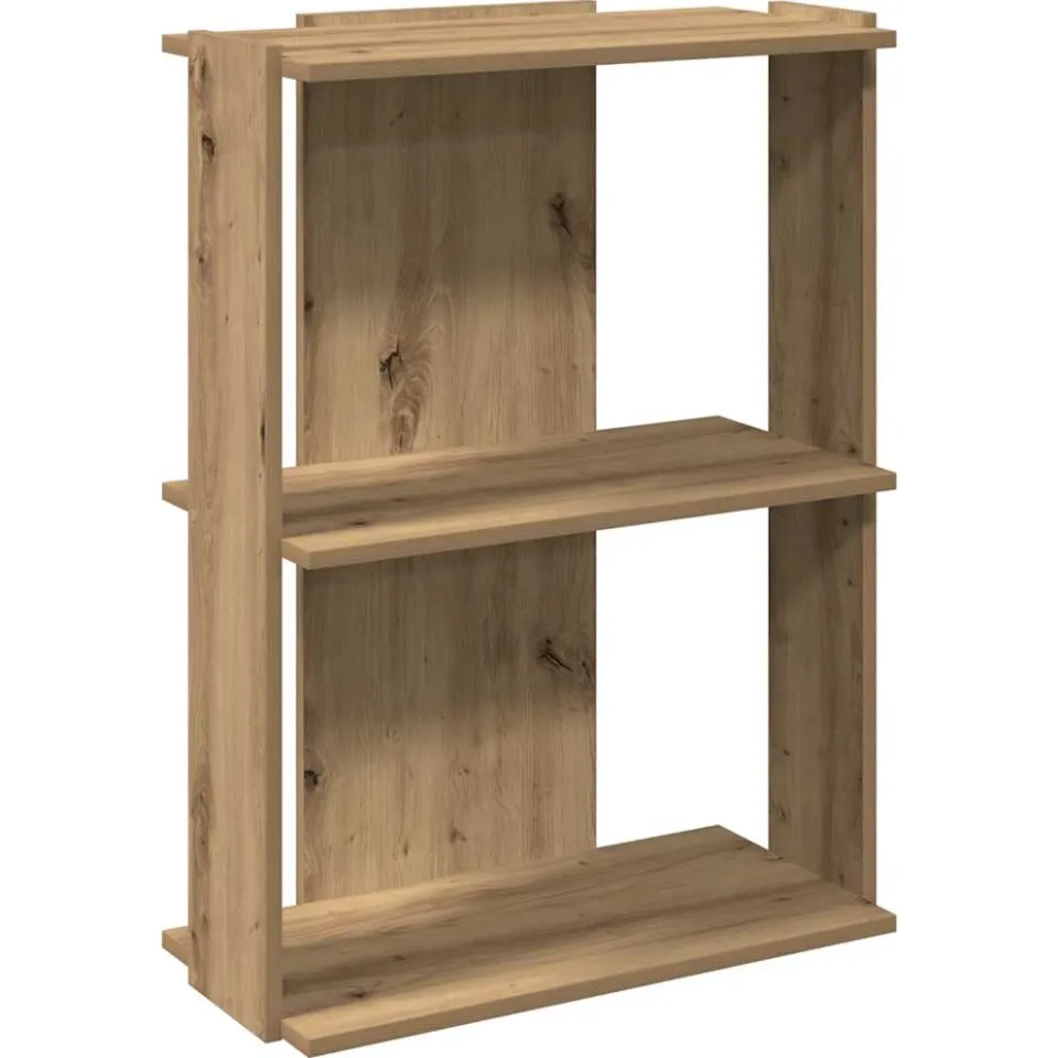 vidaXL Boekenkast 3-laags 60x30x80 cm bewerkt hout artisanaal eiken, foto 3