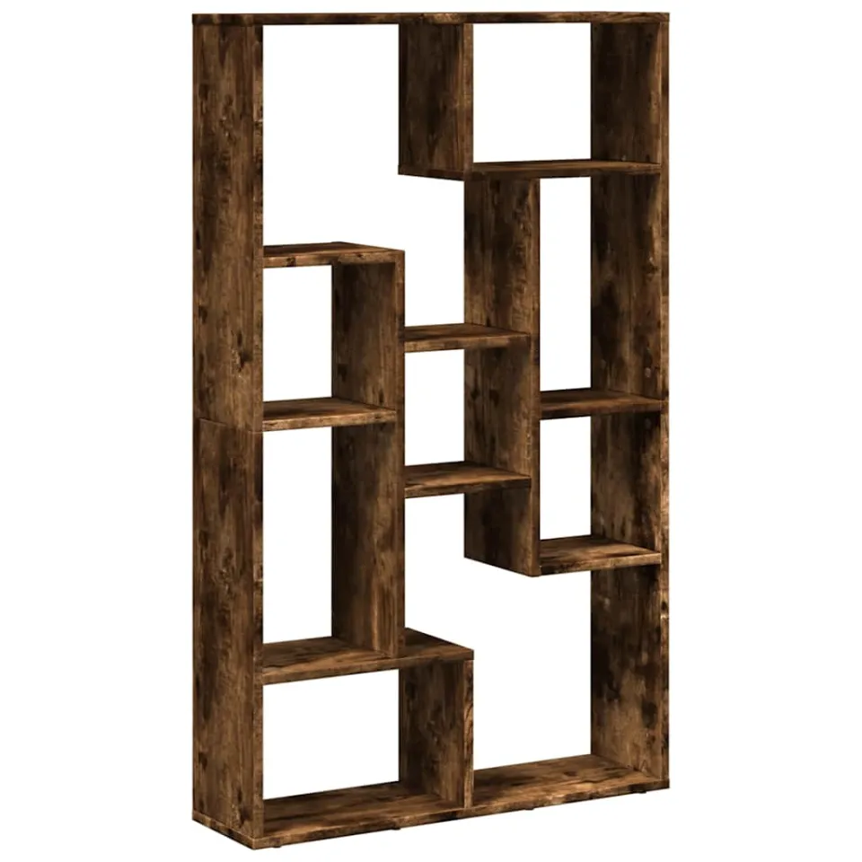 vidaXL Boekenkast 72x20x120,5 cm bewerkt hout gerookt eikenkleurig Bruin