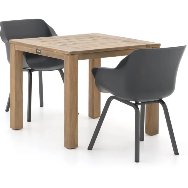 Hartman tuinmeubelen Hartman Sophie Element/ROUGH-S 90cm dining tuinset 3-delig bruin, foto 2