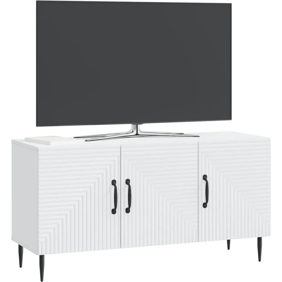 vidaXL TV-kast Wit 99 x 34,5 x 50 cm Bewerkt hout, foto 2