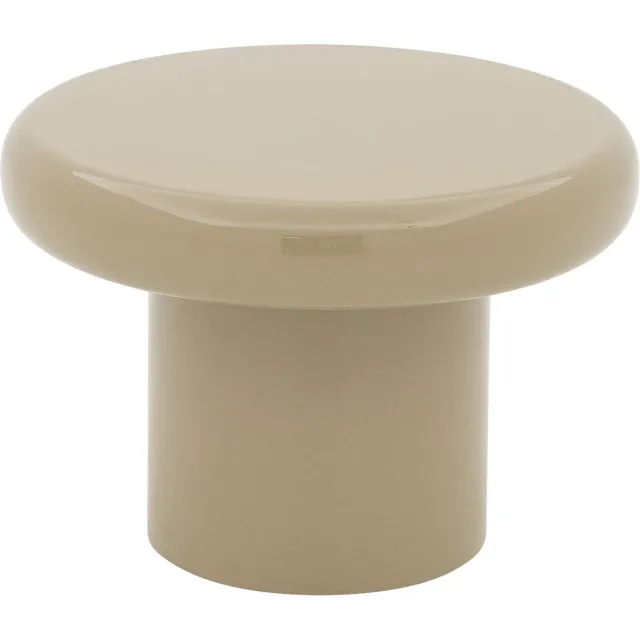 Goossens Salontafel Denia - 59 x 41 x 59 - metaal - bruin - rond emaille taupe