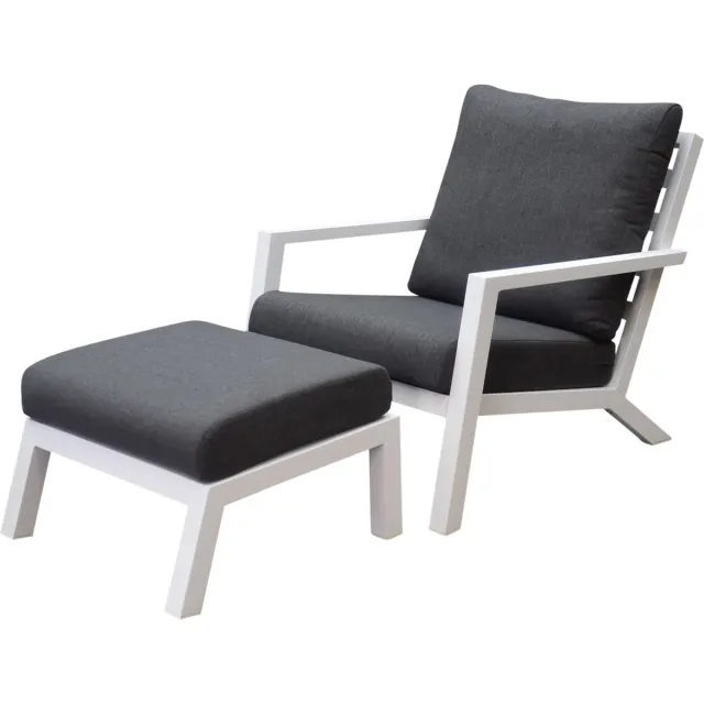 AVH-Collectie Malaga lounge balkonset 2 delig wit aluminium