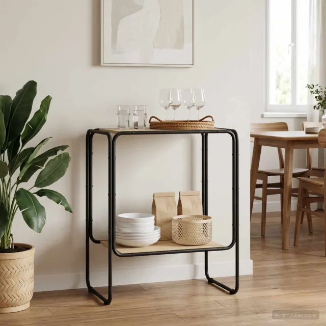 vidaXL Dressoir Sonoma Eiken 60 x 38 x 75 cm Bewerkt hout, foto 2