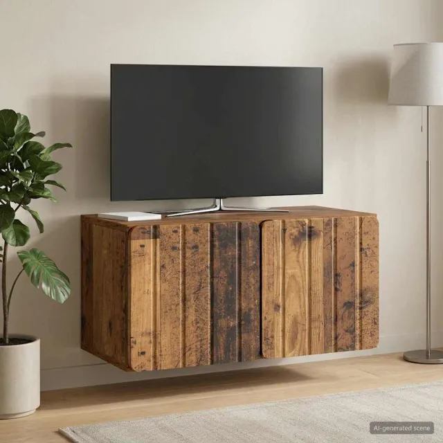 vidaXL Wandbeugel TV-kast 59,5 x 31 x 30 cm Oud hout Bewerkt hout Bruin