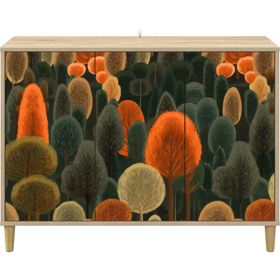 vidaXL Dressoir ZAANDAM Sonoma 102 x 33 x 75 cm Bewerkt hout bruin, foto 4