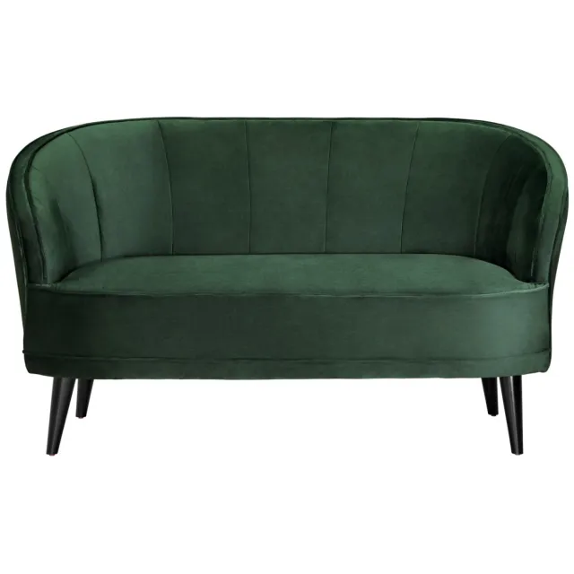 Vega Bank Garbo; 150x75x84 cm (BxDxH); zitting dennengroen, frame zwart