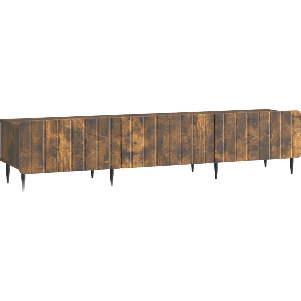 vidaXL TV-kast met lade Gerookt eiken 147 x 34,5 x 32 cm Bewerkt hout, foto 3