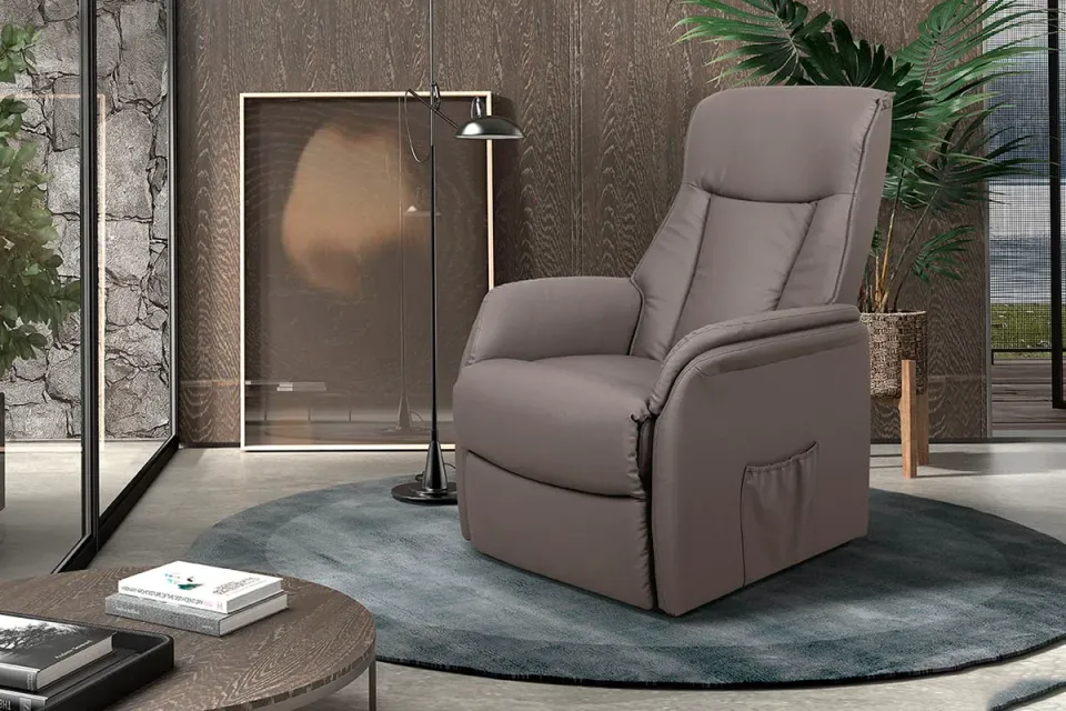 relaxfauteuil Francine taupe, foto 8