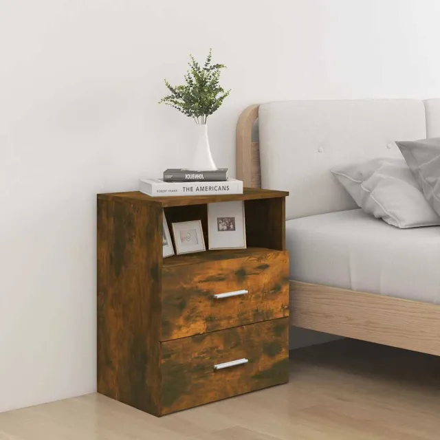 vidaXL Nachtkastjes 2 st 50x32x60 cm gerookt eikenkleurig, foto 2