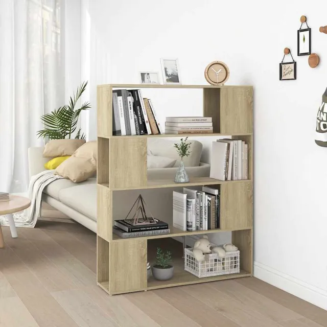 vidaXL Boekenkast/kamerscherm 100x24x124 cm sonoma eikenkleurig, foto 2