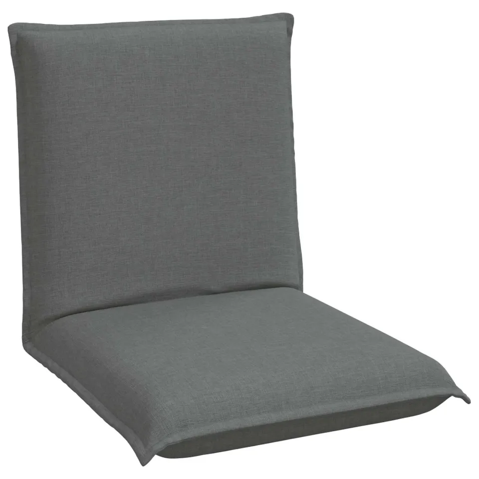 vidaXL Verstelbare vlo stoelen Donkergrijs Stof