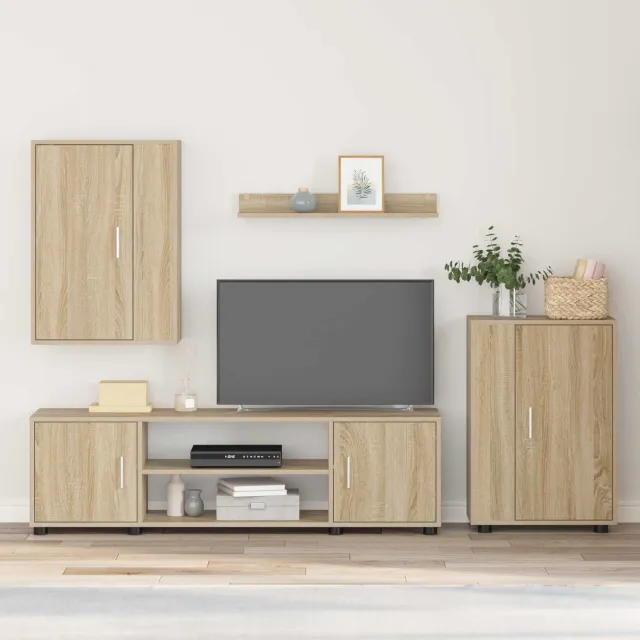 vidaXL Tv-meubelset 140 x 40 x 33 cm Sonoma Eiken, foto 2