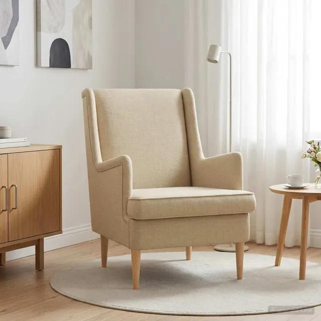 vidaXL Fauteuil Crèmekleurig Stof
