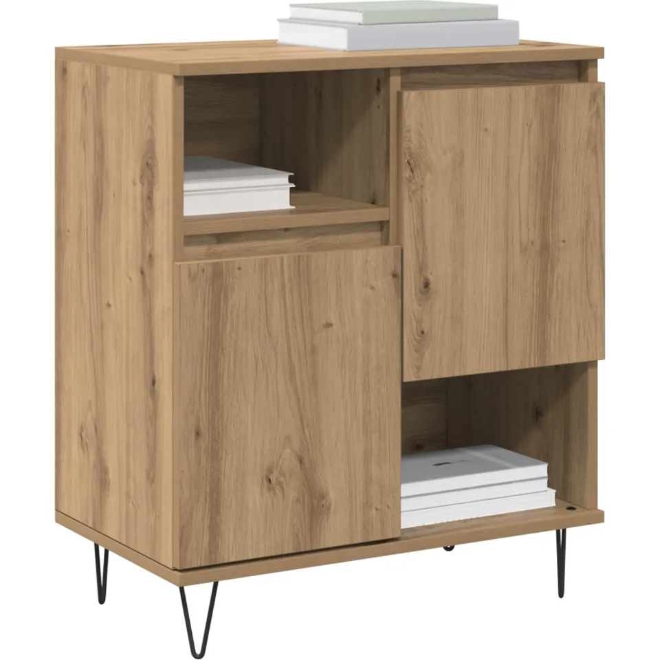 vidaXL Dressoir 3 st Artisan Eiken 60 x 35 x 70 cm Bruin