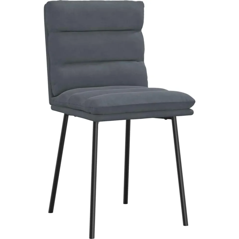 vidaXL Eetkamerstoelen 2 st fluweel donkergrijs