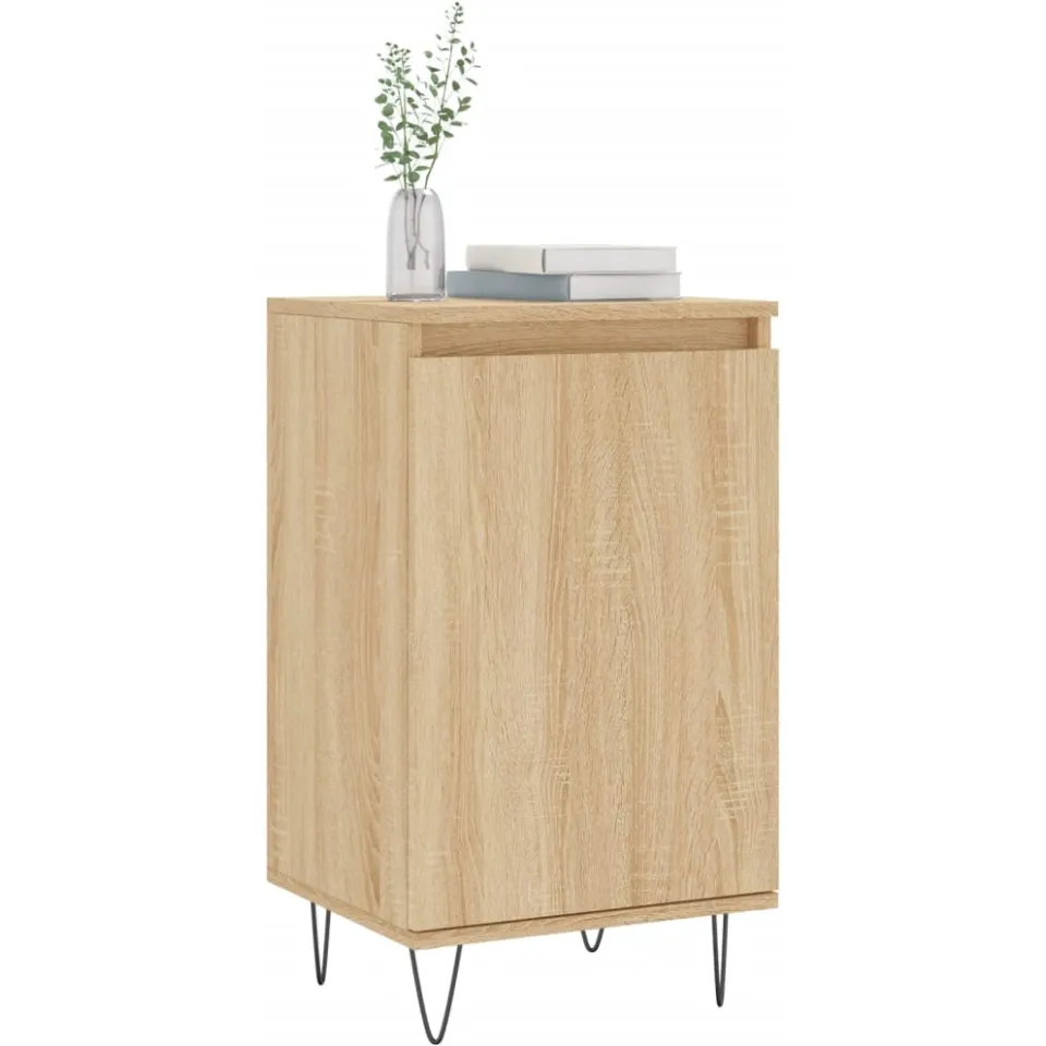 vidaXL Dressoirs 2 st 40x35x70 cm bewerkt hout sonoma eikenkleurig Bruin
