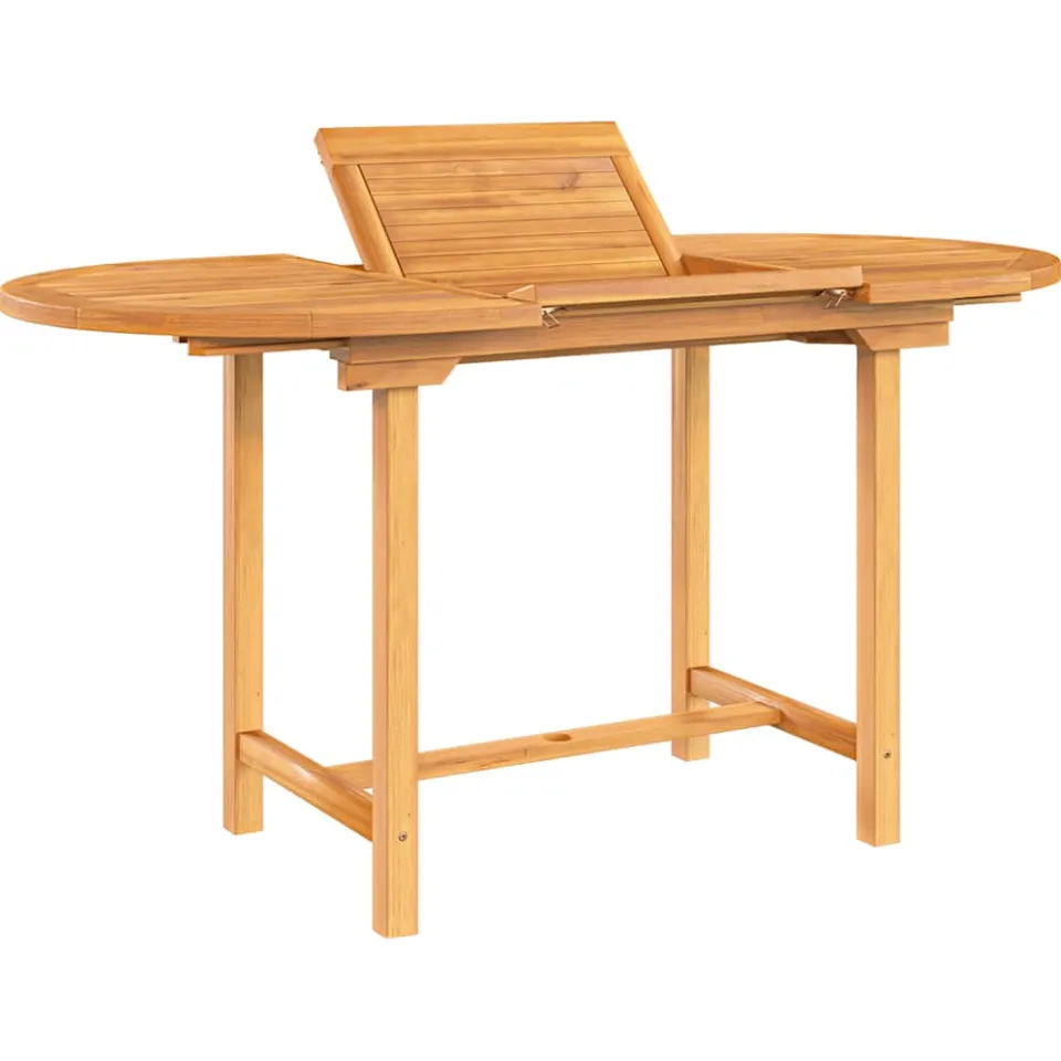 vidaXL Tuintafel verlengbaar 110-160x80x75 cm massief teakhout bruin, foto 4