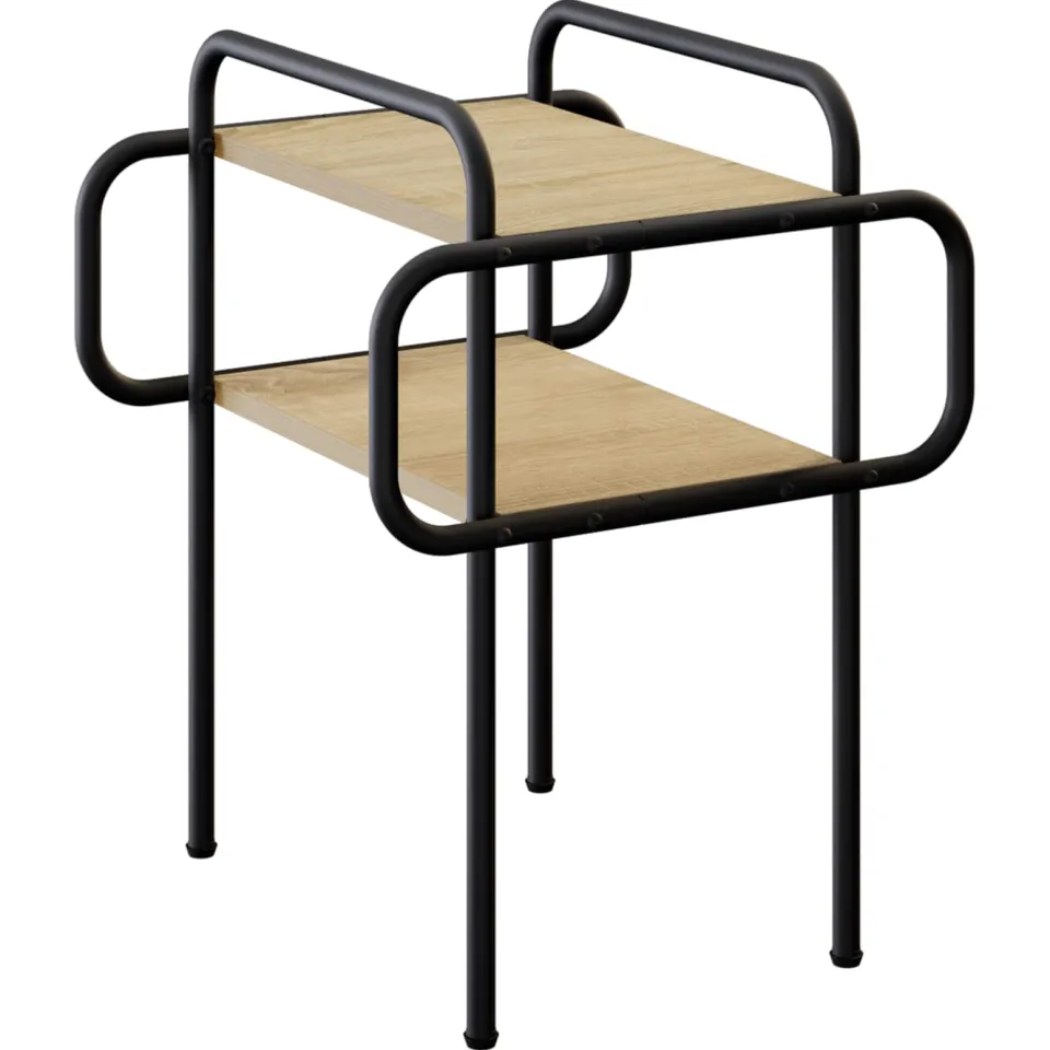 vidaXL Salontafel Sonoma Eiken 40 x 40 x 51 cm Bewerkt hout