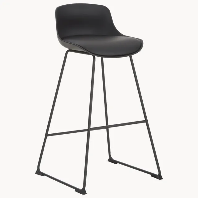 AC Design Kunstleren barkrukken Tina, 2 stuks Zwart